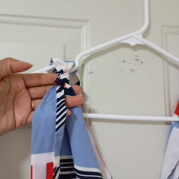 Tommy Hilfiger Womens Sleeveless Geometric Print Dress Midi Size XL - Picture 4 of 10